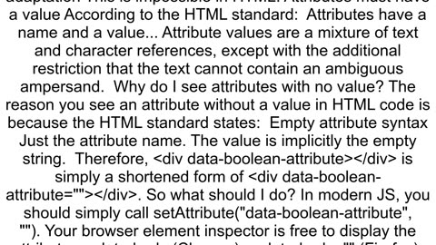 Is there a way to add a blank data attribute to an element using JavaScript