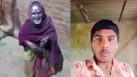 Boy react on comedy video