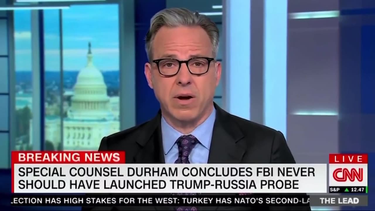 JAKE TAPPER ADMITS THE DURHAM REPORT EXONERATES DONALD TRUMP