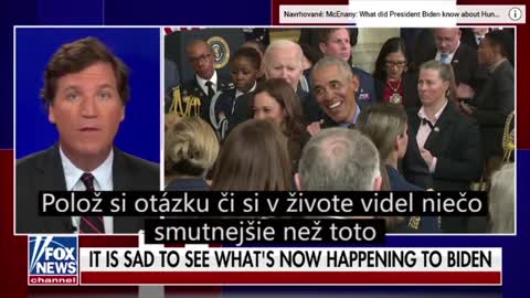 Joe Biden se na večírku v Bílém domě snažil zoufale upoutat Obamovu pozornost