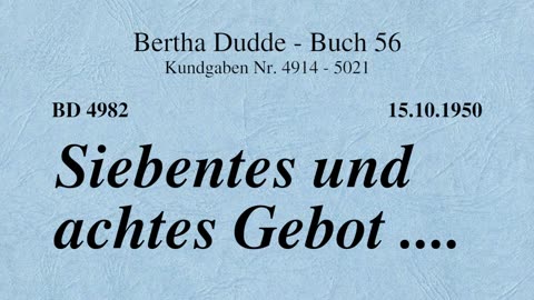 BD 4982 - SIEBENTES UND ACHTES GEBOT ....