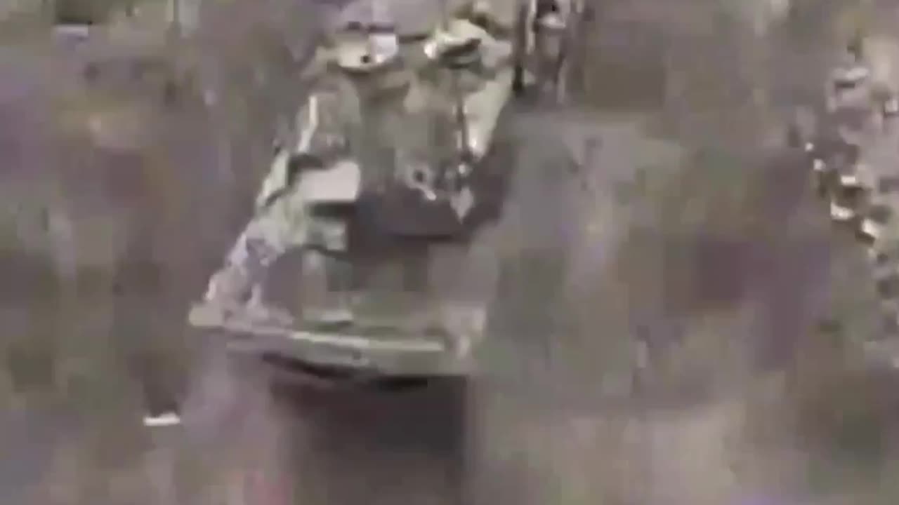 The destruction of the German Leopard tank