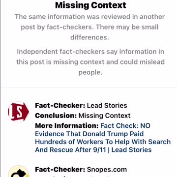 Instagram Fact Checking Jack’s Photo of Trump.