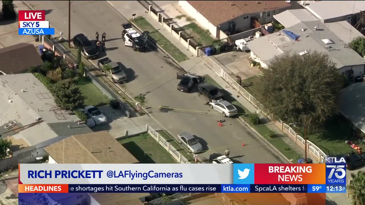 Police investigate report of shooting in Azusa neighborhood