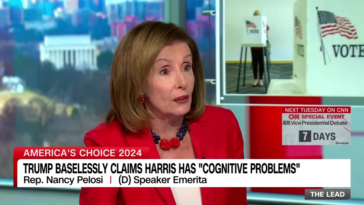 Pelosi Melts Down on CNN When Asked about Kamala Harris' 'Cognitive Problems'