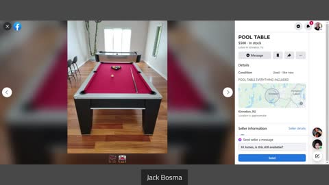 A Cool Pool Table For Sale In Kinnelon New Jersey