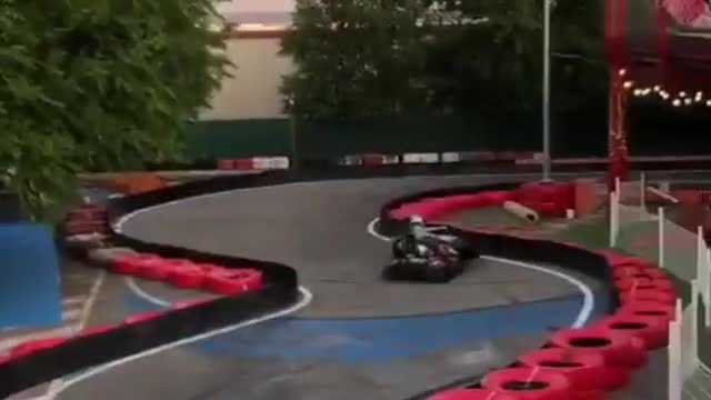 Funny go-cart accident.