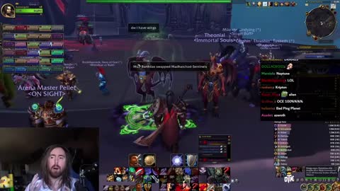 WoW Player with 10000 Ping Joins Asmongold's Raid