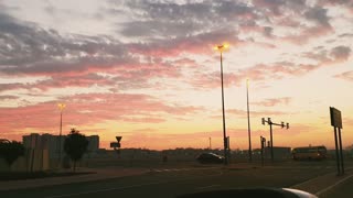 Scattered Red Morning Cloud Presenting The Mesmerizing View