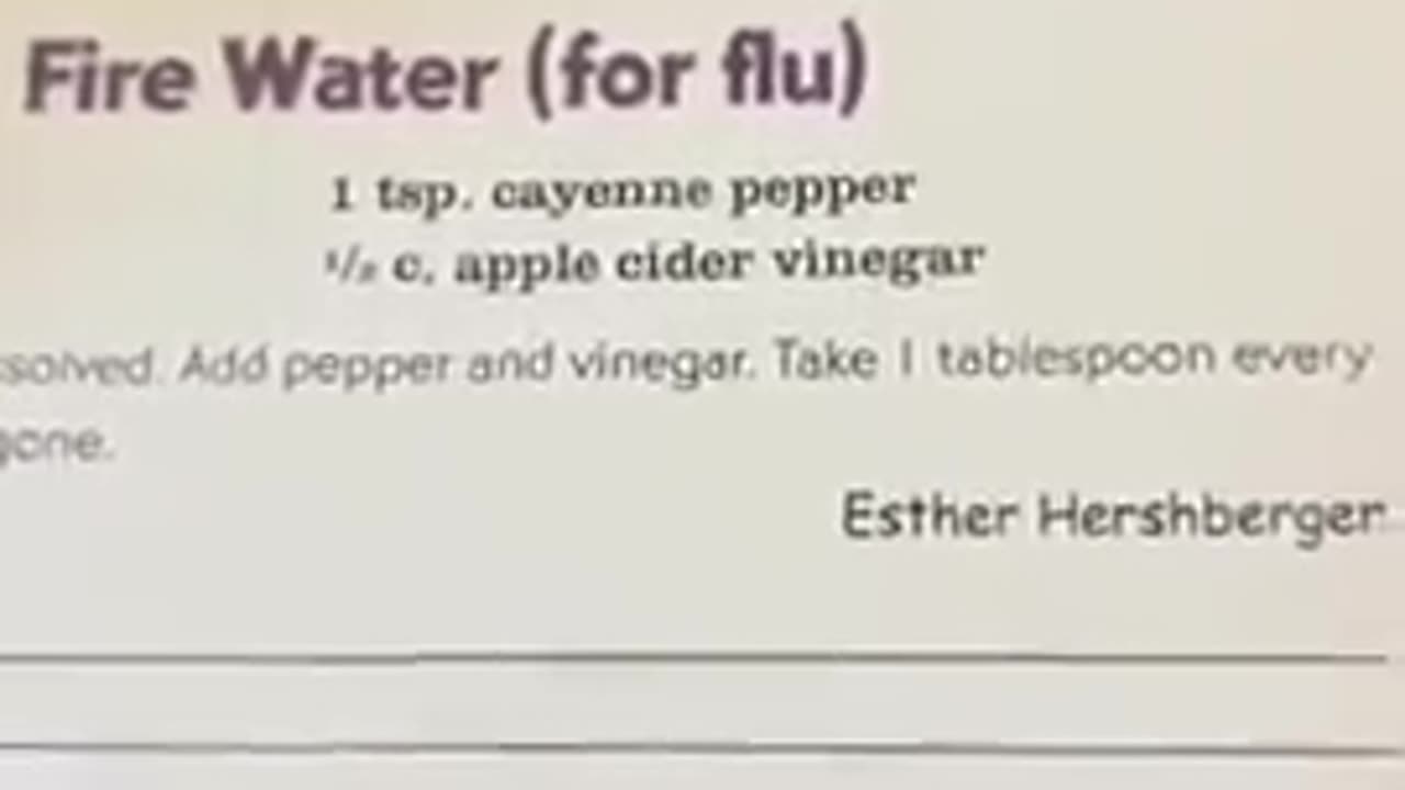 AMISH CURE FOR THE FLU - TO THINK WE COULD HAVE HAD THIS INSTEAD OF THE COVID VAX