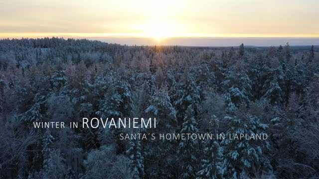 Winter in Rovaniemi Hometown of Santa Claus in Lapland Finland - Santa Claus Village Arctic Circle