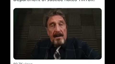 McAfee. He has an announcement for you.