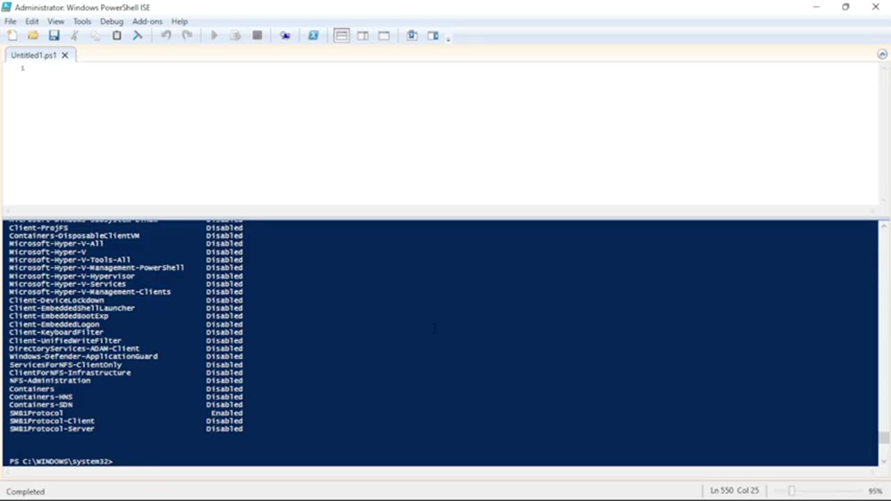 Enable Disable windows feature with PowerShell