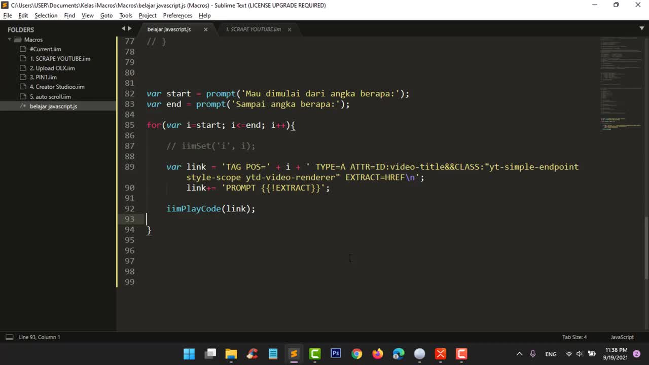 Easy Way to Learn Advanced Level Imacros : Looping