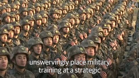 Chinese army puts on show of military might for Xi Jinping