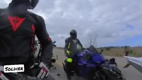 Crazy motorcycle Accident