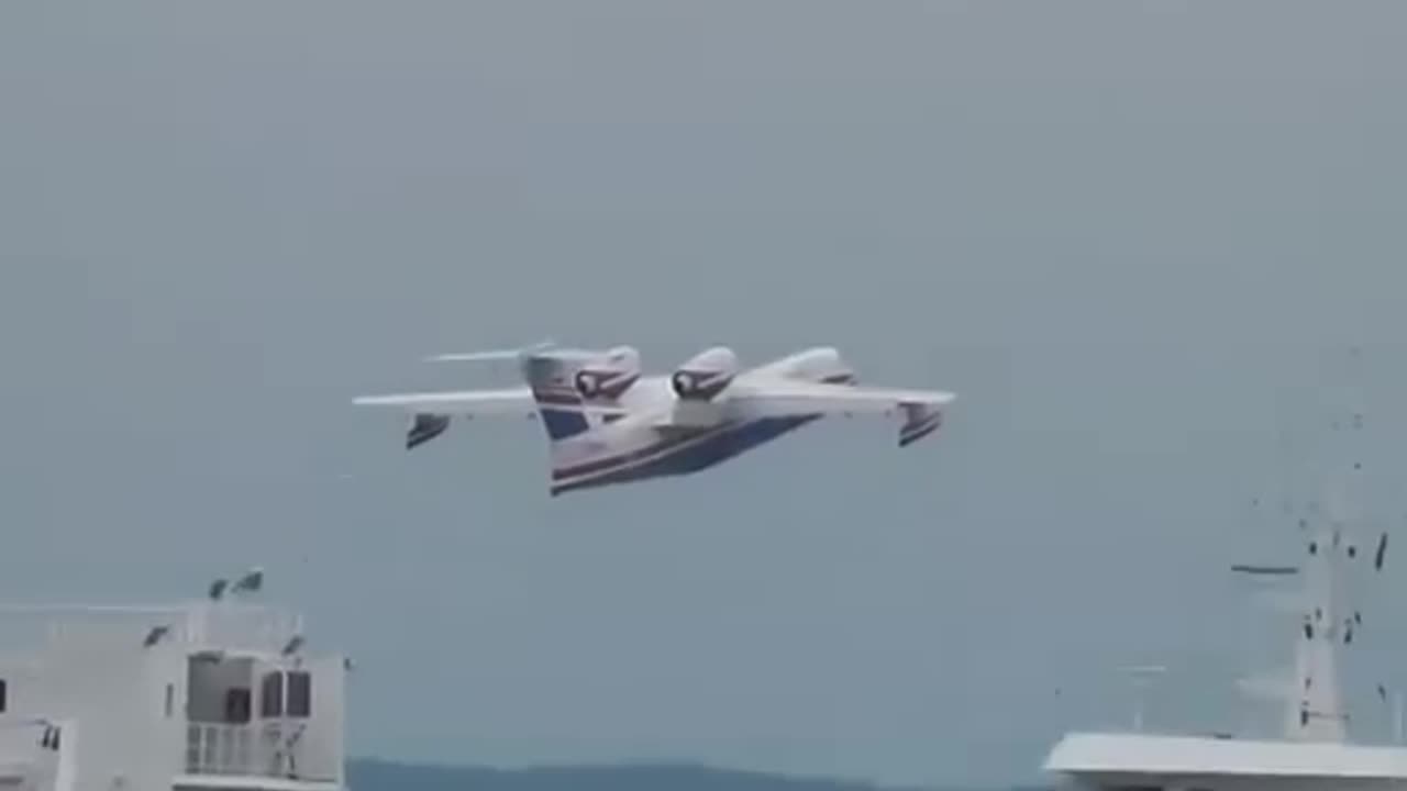 Airplane take off on water