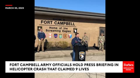 JUST IN- Fort Campbell Army Officials Hold Press Briefing On Helicopter Crash That Claimed 9 Lives