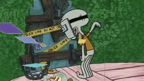 Squidward Is Playing With Tiles While Squidward Barricades The Door 🔒
