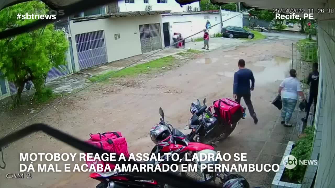 Motoboy reage a assalto e ladrão se dá mal em Pernambuco