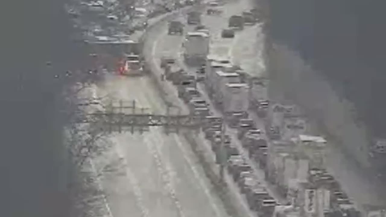 Pennsylvania - A tractor-trailer jackknifed on westbound I-78 and spilled fuel, blocking all lanes