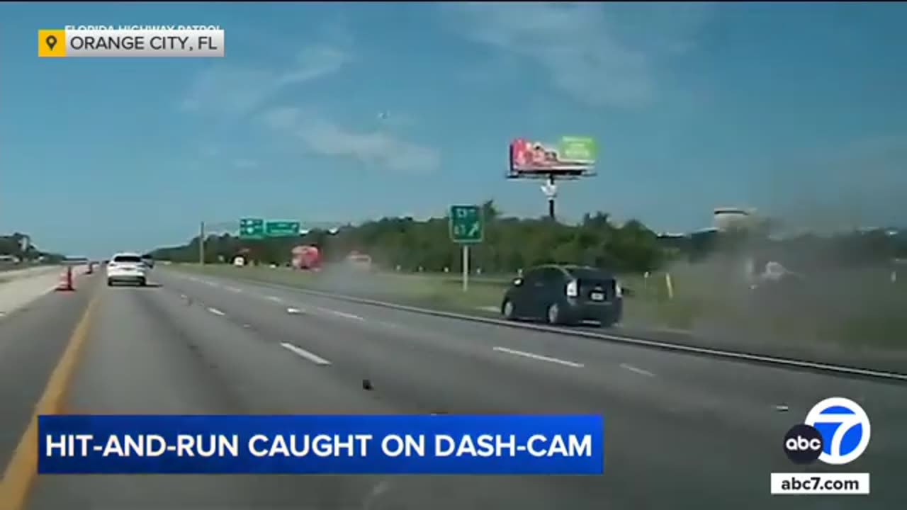 SUV runs off the road, overturns in Florida hit-and-run crash | ABC7