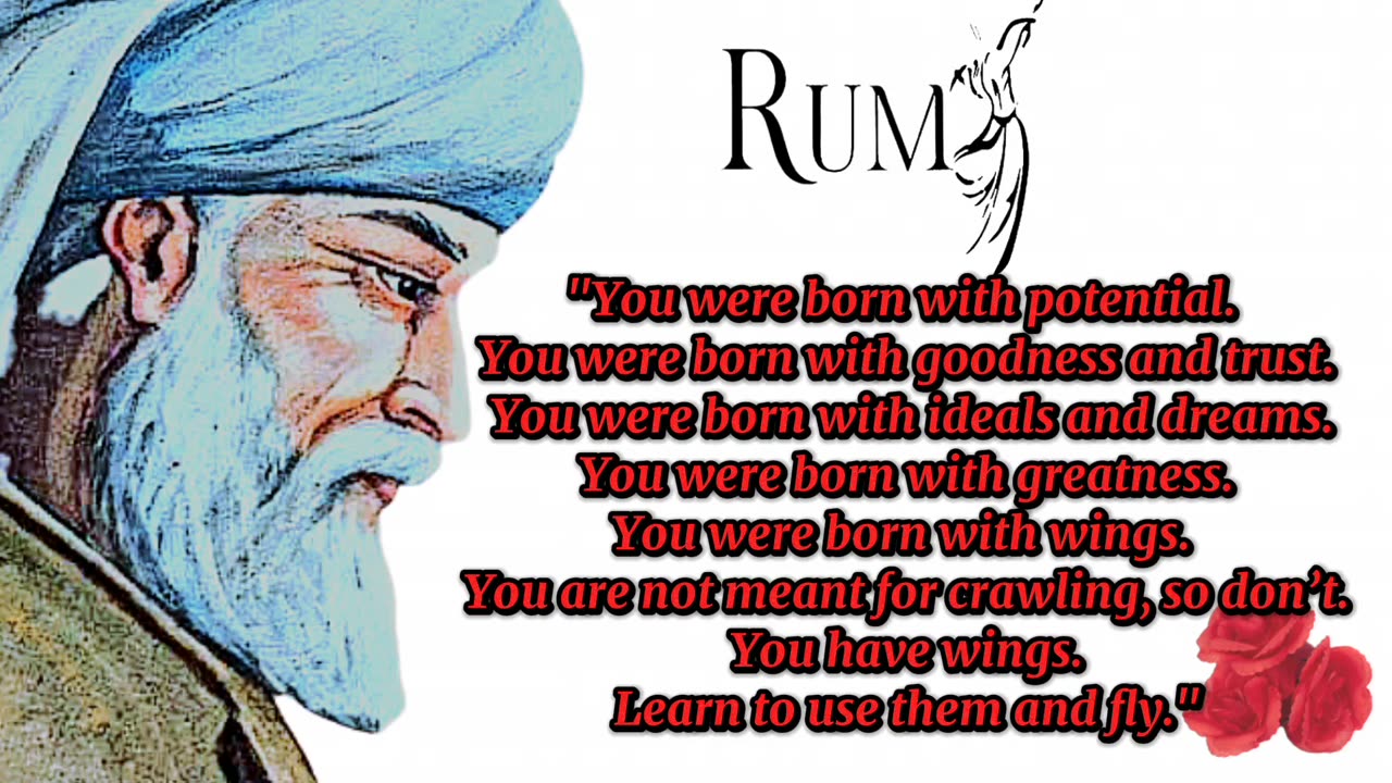 Do not be a pawn of circumstances; be a creator of destiny. inspiring Quotes by Rumi.