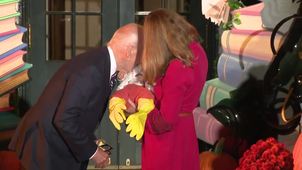 'Vampire' Joe Biden Bites Baby At White House Halloween Event