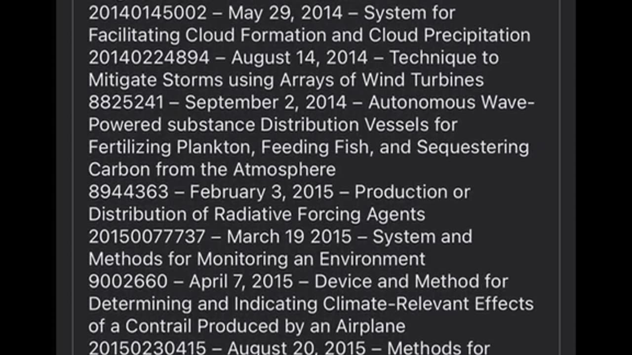 Geo-Engineering Genocide Patents Why does the US have so many