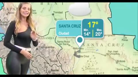 Anabel Angus beautiful weather presenter from Bolivia