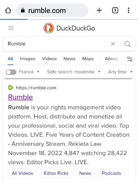 Outrage: Rumble was banned in France! Macron Sucks