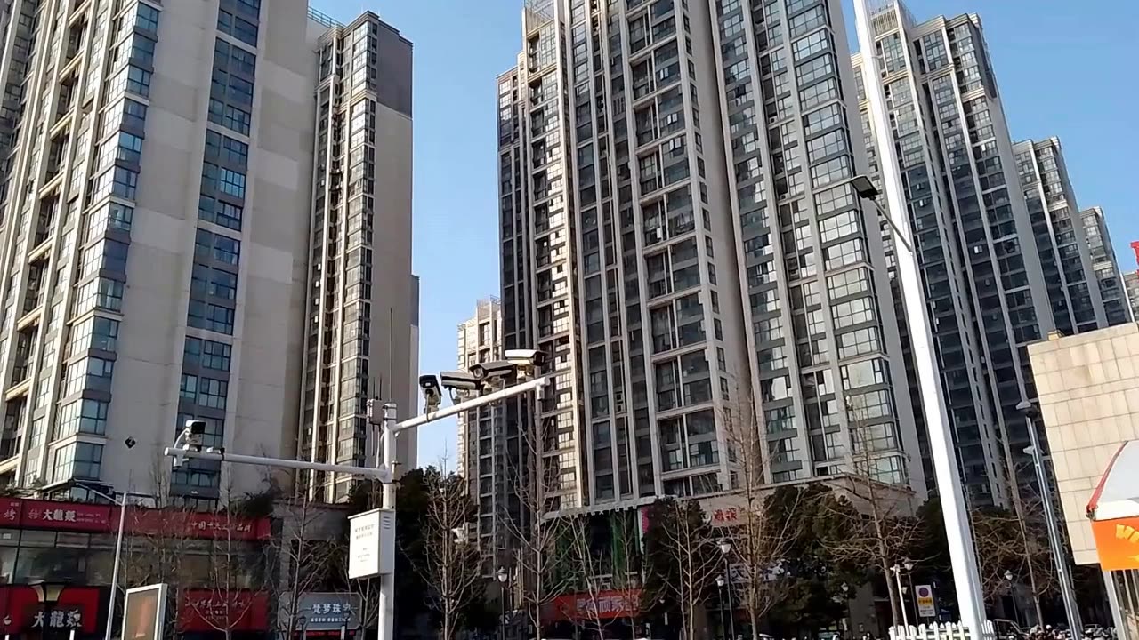 Walking in the Wanda Residential Area with a panoramic view