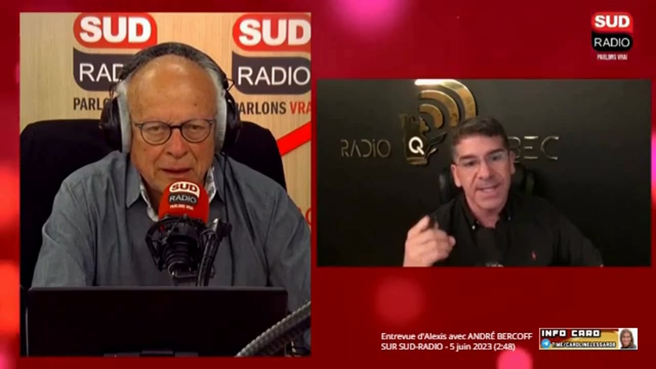 Extrait de l'entrevue d'Alexis avec ANDRÉ BERCOFF SUR SUD-RADIO - 5 juin 2023 - Censure médiatique