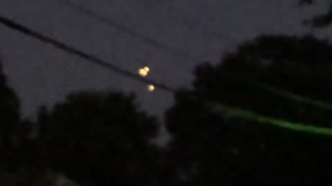 Glowing UAPs floating in the sky filmed in Ohio