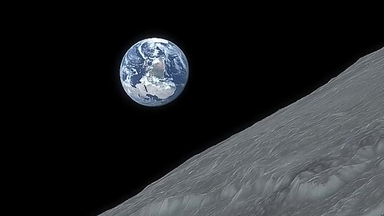 Earth view from the moon