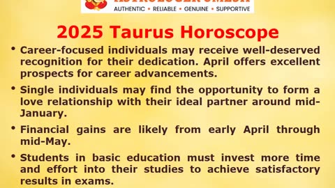 2025 Taurus Horoscope