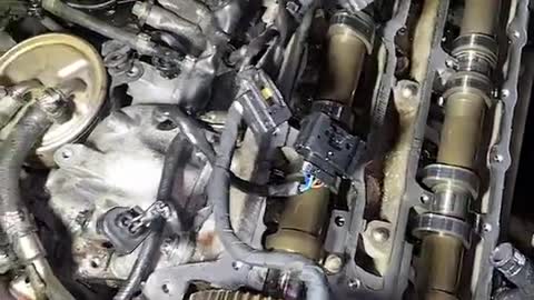 Automobile engine gear adjustment repair # engine