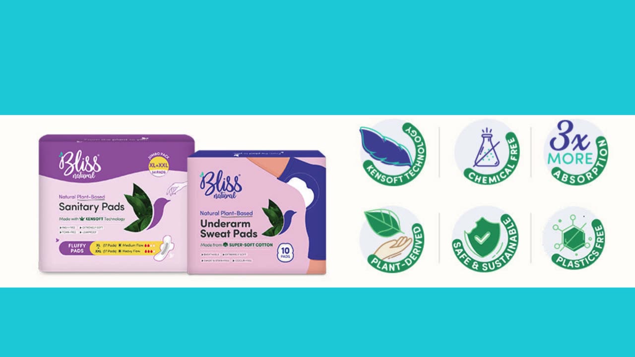 Bliss Natural sweat pads page Graphic Design