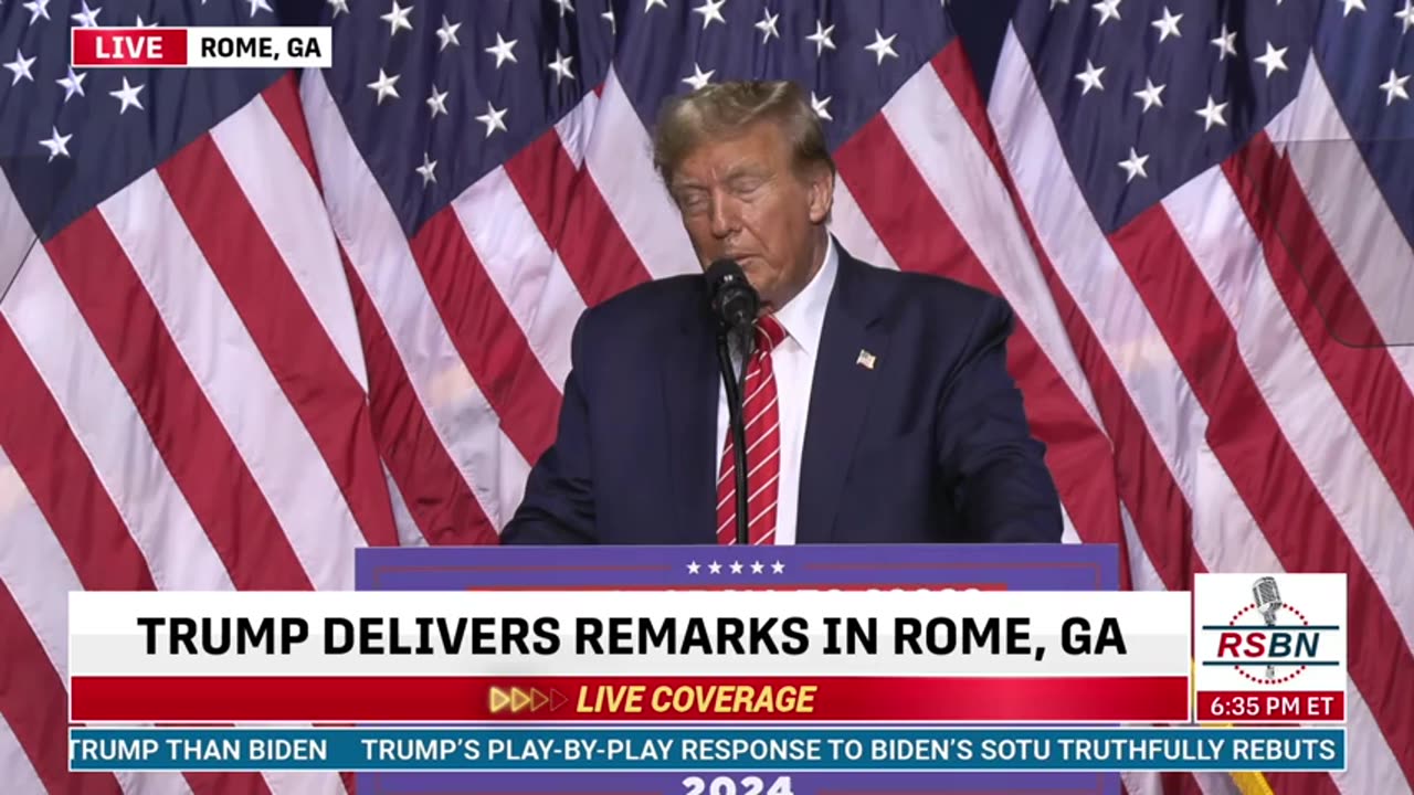 FULL SPEECH: President Trump Holds a "Get Out The Vote Rally" in Rome, GA - 3/9/24