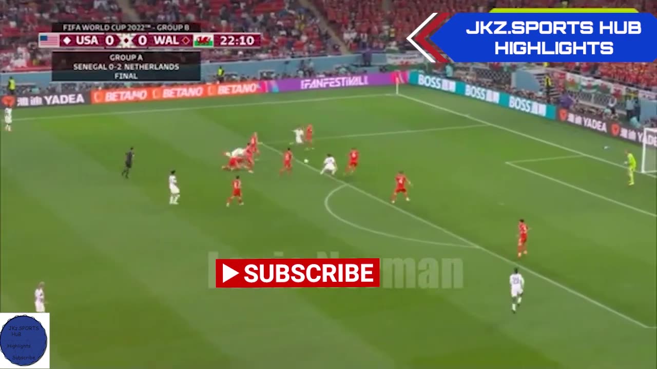 Football Match Highlights of USA vs Walves