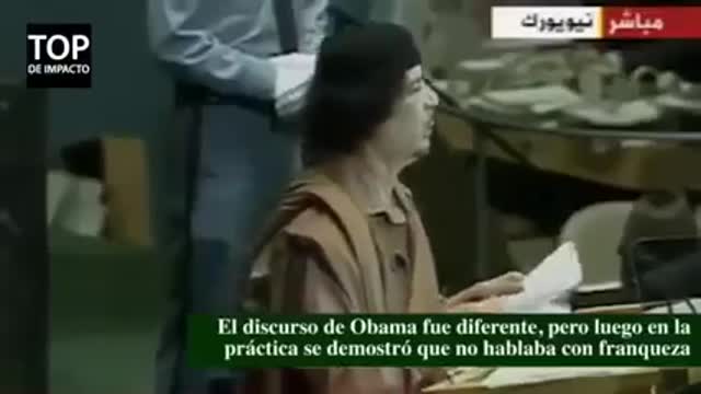 Discurso na ONU, Muammar KHADAFY que lhe custou a vida
