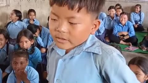 Baby song Nepal song in School #funny #fun