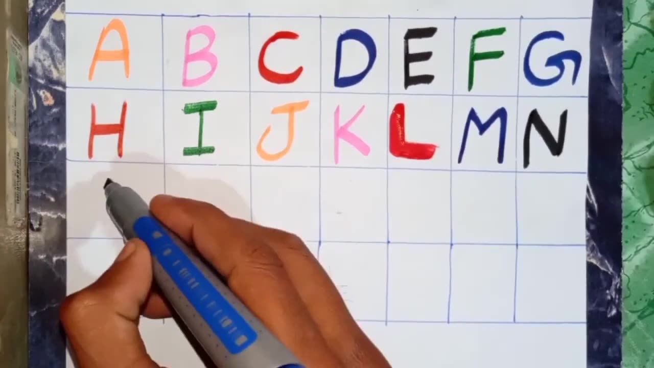 Writing Capital Letters ABCD Alphabet For Children - ABCD Hand Writing