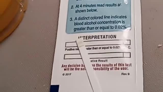 Alcohol test on juice suspected of fermenting