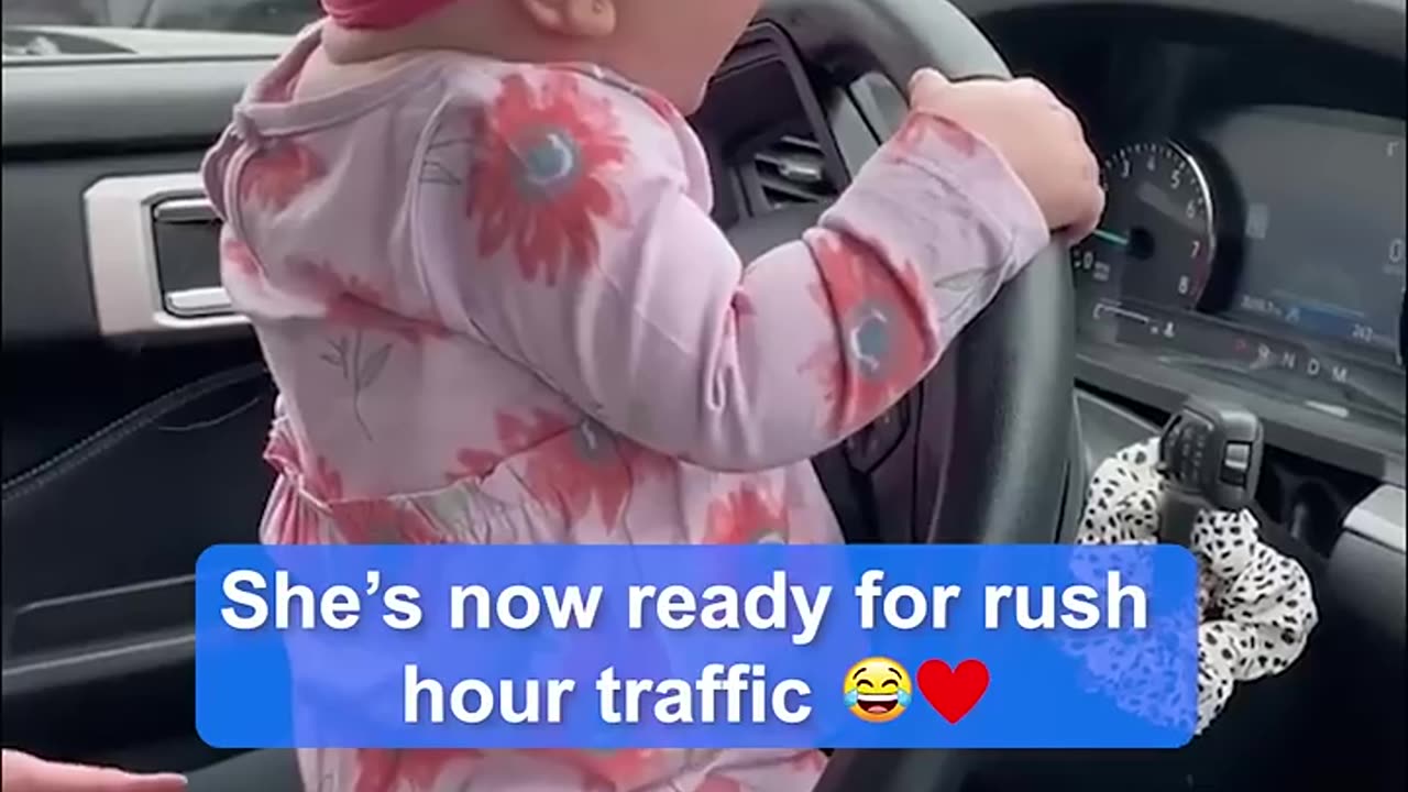 Baby has hilarious “road rage” moment in parking lot 🤣❤️