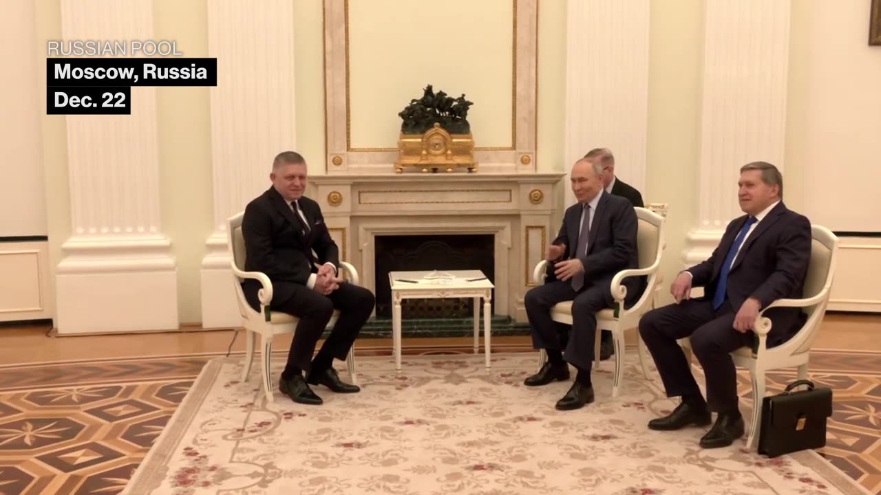 Russia's Putin Meets With Slovakia's Fico in Moscow Before Gas Deal Expiry