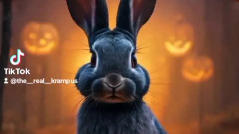 Bunny at Halloween - AI Art