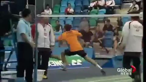 Fight breaks out at a Badminton game