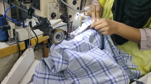 Check matching side seam with (FOA) machine.