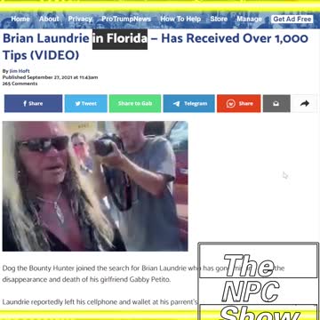 Dog The Bounty Hunter Looking For Gabby Petito's BF Brian Laundry 🟠⚪🟣The NPC Show